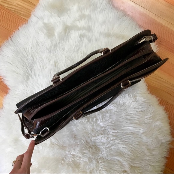 Brighton briefcase - black canvas leather - Picture 3 of 8